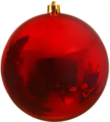 Decoris kunststof kerstbal 20cm kerstrood
