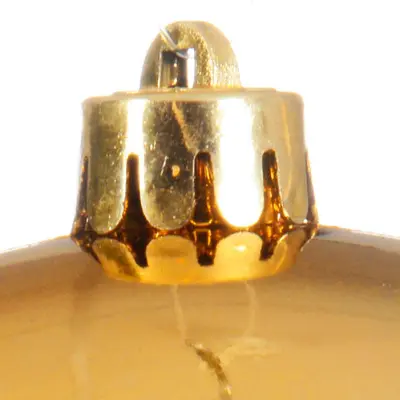 Decoris kunststof kerstbal 20cm licht goud - afbeelding 2