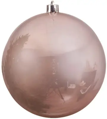 Decoris kunststof kerstbal 20cm poederroze