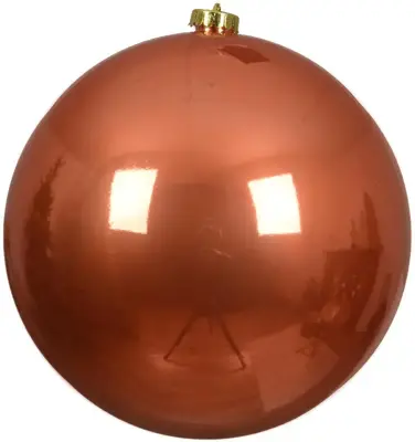 Decoris kunststof kerstbal 20cm pompoen