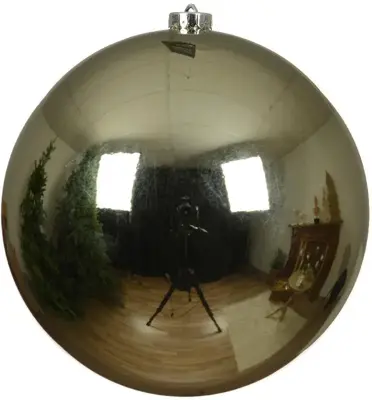 Decoris kunststof kerstbal 20cm rosemarijn