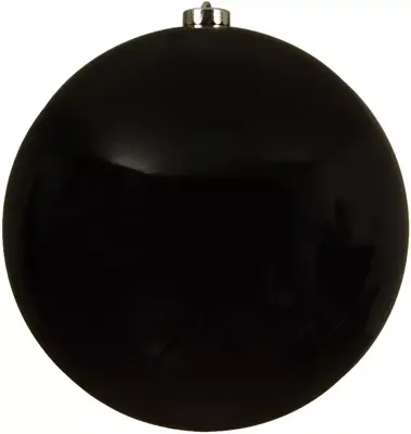 Decoris kunststof kerstbal 20cm zwart