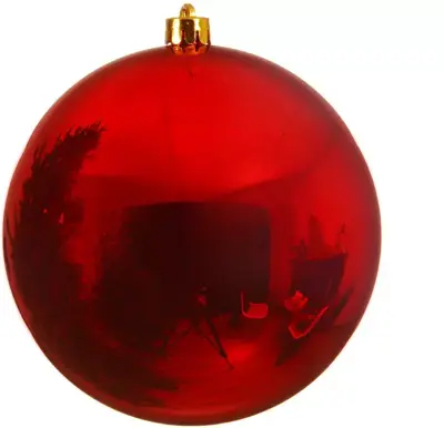 Decoris kunststof kerstbal 25cm kerstrood
