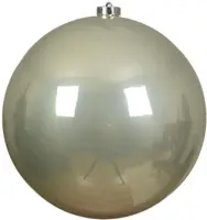 Decoris kunststof kerstbal 25cm parel - afbeelding 1
