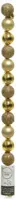 Decoris kunststof kerstbal 3cm licht goud 14 stuks - afbeelding 1