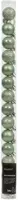 Decoris kunststof kerstbal 3cm matcha groen 14 stuks - afbeelding 1