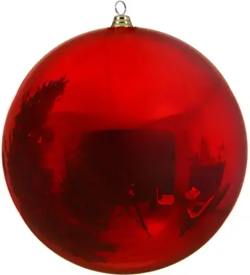 Decoris kunststof kerstbal 40cm kerstrood