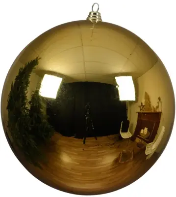 Decoris kunststof kerstbal 40cm licht goud