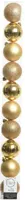 Decoris kunststof kerstbal 6cm licht goud 10 stuks - afbeelding 1