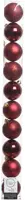 Decoris kunststof kerstbal 6cm ossenbloed 10 stuks - afbeelding 1