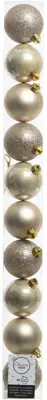 Decoris kunststof kerstbal 6cm parel 10 stuks - afbeelding 1