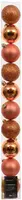 Decoris kunststof kerstbal 6cm warm oranje 10 stuks - afbeelding 1