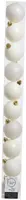Decoris kunststof kerstbal 6cm wolwit 10 stuks - afbeelding 1