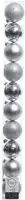 Decoris kunststof kerstbal 6cm zilver 10 stuks - afbeelding 1