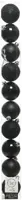 Decoris kunststof kerstbal 6cm zwart 10 stuks - afbeelding 1