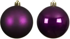 Decoris kunststof kerstbal 8cm vijg 6 stuks - afbeelding 2