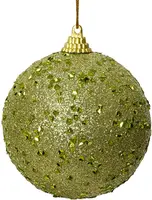 Decoris kunststof kerstbal diamant 8cm pistache kopen?