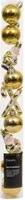 Decoris kunststof kerstbal mix figuren licht goud 10 stuks - afbeelding 1