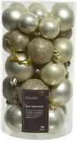 Decoris kunststof kerstbal mix parel 30 stuks - afbeelding 1