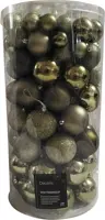 Decoris kunststof kerstbal mix rosemarijn 100 stuks