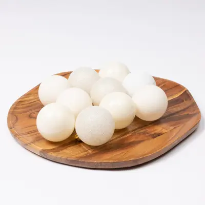 Decoris kunststof kerstbal mix wolwit 30 stuks - afbeelding 4