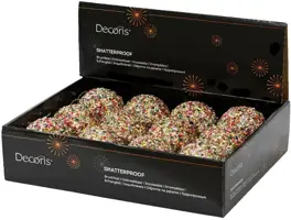 Decoris kunststof kerstbal paillette 8cm multi - afbeelding 2
