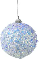 Decoris kunststof kerstbal steentjes 8cm iris kopen?