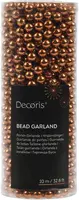 Decoris kunststof kerstslinger kralen 10m brandy - afbeelding 1