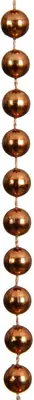 Decoris kunststof kerstslinger kralen 10m brandy - afbeelding 2