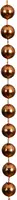 Decoris kunststof kerstslinger kralen 10m brandy - afbeelding 2