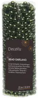 Decoris kunststof kerstslinger kralen 10m dennengroen - afbeelding 1
