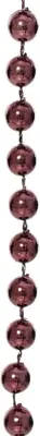 Decoris kunststof kerstslinger kralen 10m donker mauve - afbeelding 2