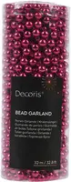 Decoris kunststof kerstslinger kralen 10m festive roze - afbeelding 1