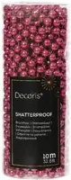 Decoris kunststof kerstslinger kralen 10m granaatappel - afbeelding 1