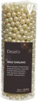 Decoris kunststof kerstslinger kralen 10m parel - afbeelding 1