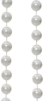 Decoris kunststof kerstslinger kralen xl 5m winterwit - afbeelding 2