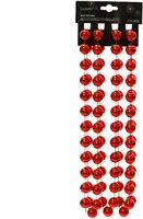 Decoris kunststof kerstslinger kralen xxl 2,7m kerstrood - afbeelding 1
