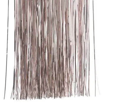 Decoris kunststof lametta vinyl 50x40cm poederroze