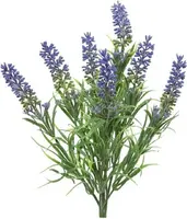 Decoris kunsttak  34cm paars, groen - afbeelding 1
