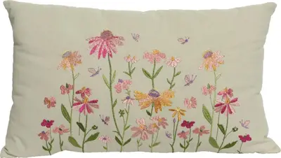 Decoris kussen bloemen 30x50cm multi