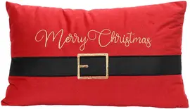 Decoris kussen kerst 30x50cm rood