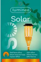 Decoris Led solar fakkel bamboe 54 cm Naturel 1 l flm - afbeelding 2