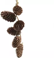 Decoris natuurlijk kerst ornament dennenappels 20cm bruin  - afbeelding 1