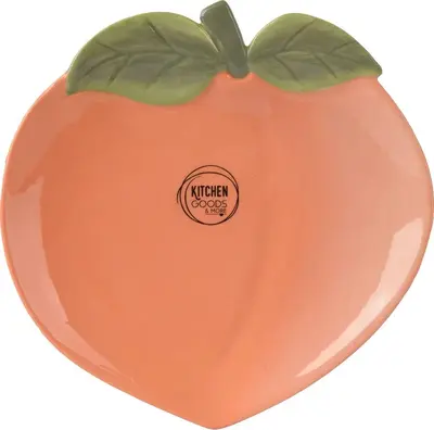Decoris ontbijtbord keramiek perzik 16x2cm oranje 