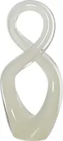 Decoris ornament glas aqua 16.5x8.5x33.5cm wit kopen?