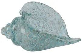 Decoris ornament glas schelp 27x12.5x15cm blauw, goud kopen?