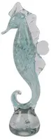Decoris ornament glas zeepaardje 8x8x32cm ijsblauw kopen?
