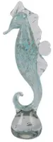 Decoris ornament glas zeepaardje 8x8x32cm ijsblauw kopen?