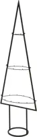 Decoris ornament metaal kerstboom 40x40x118cm zwart kopen?