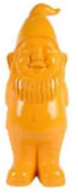 Decoris ornament polyresin gnoom 30x30x80cm oranje